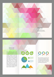 抽象三角形矢量宣传册模板