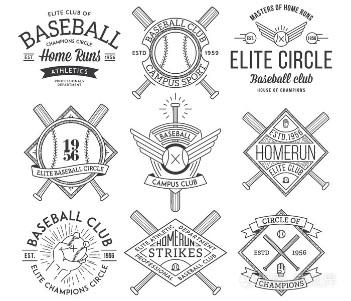 棒球徽章和图标插画-正版商用图片1isrca-摄图新视界