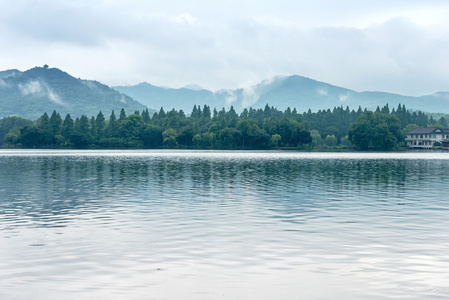 迷人的西湖在杭州