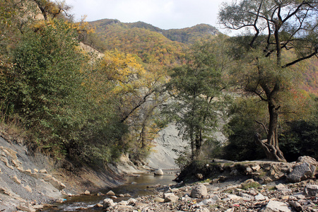 俄罗斯高加索地区的达吉斯坦山区高河