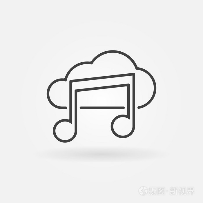 声音云矢量图标或标志插画-正版商用图片1it302-摄图新视界