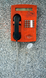 老红色电话亭