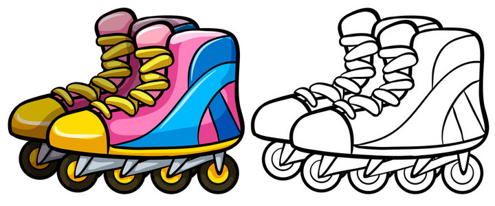 滚轴溜冰鞋图片