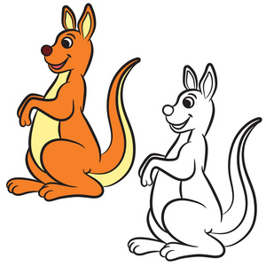 袋鼠矢量图.图画书.矢量图照片