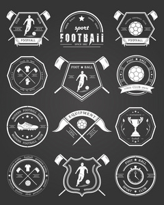 向量集的足球徽章