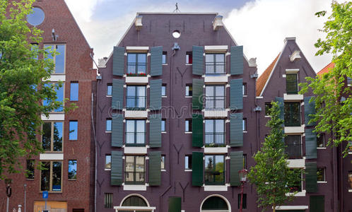 阿姆斯特丹典型的荷兰式住宅