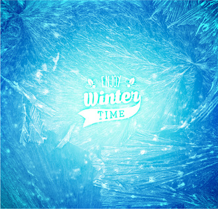 冬季的蓝色背景，给圣诞节设计