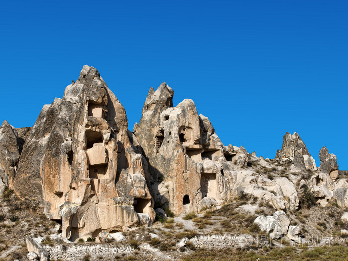 在 capadocia 的岩石群