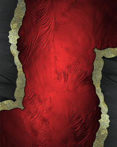 设计模板.红色的质地,带黑框照片