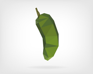 Low Poly Jalapeo Pepper