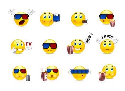 在一部电影的表情符号照片
