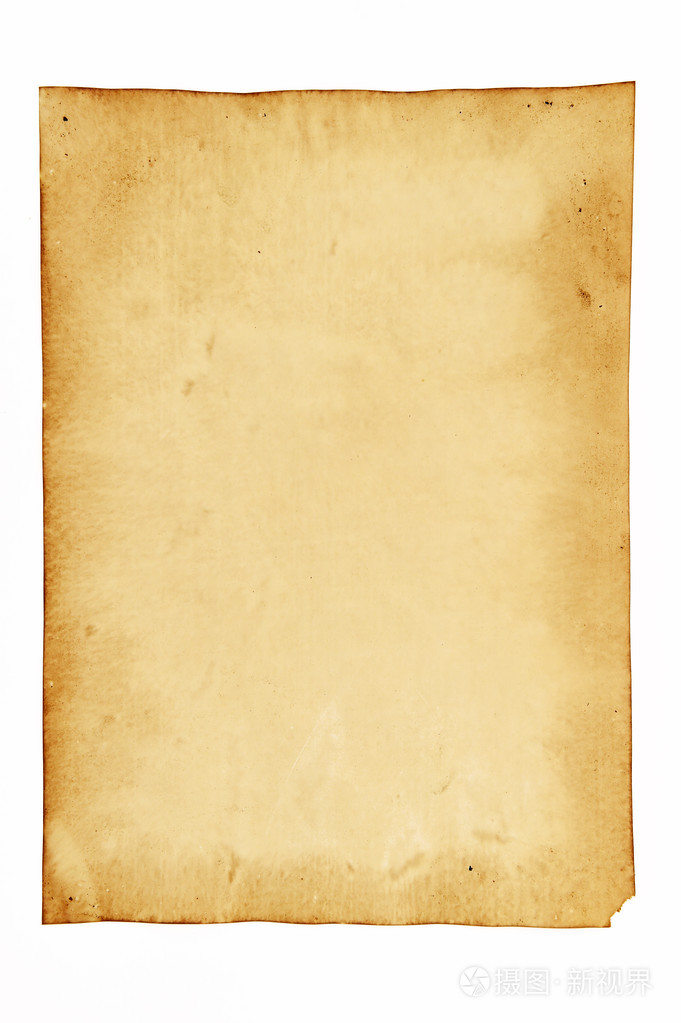 孤立在白色背景上的旧纸