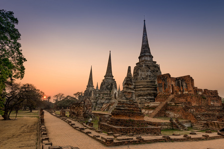 古庙在扫管笏 phra si sanphet