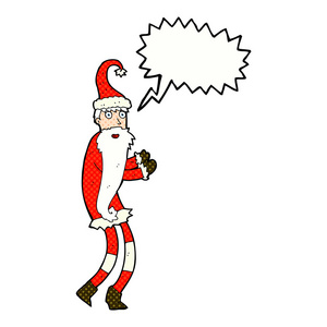 卡通圣诞老人与语音泡沫