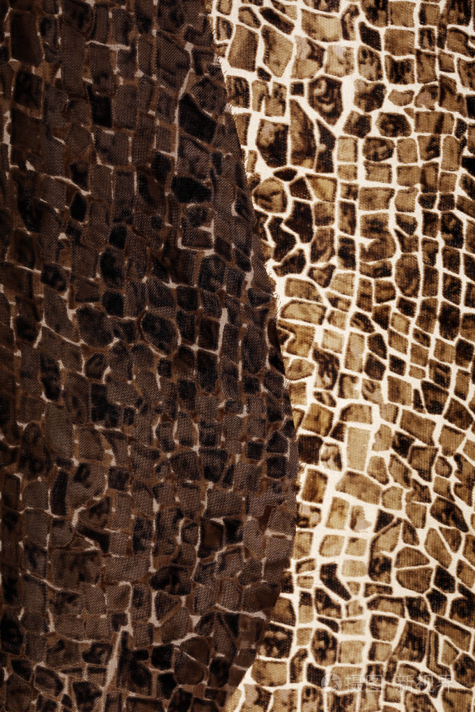 参差不齐的织物颜色