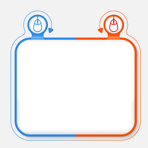 抽象的框架，为您的文本和鼠标图标的