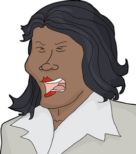 尖叫着疯女人照片