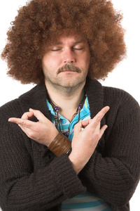 在恍惚状态中的嬉皮士照片