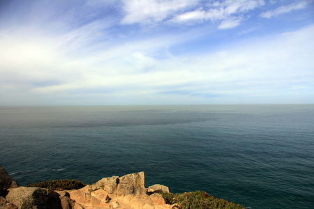 美丽的大自然和 Cabo Da Roca，Cape Roca 在葡萄牙大西洋海洋景观