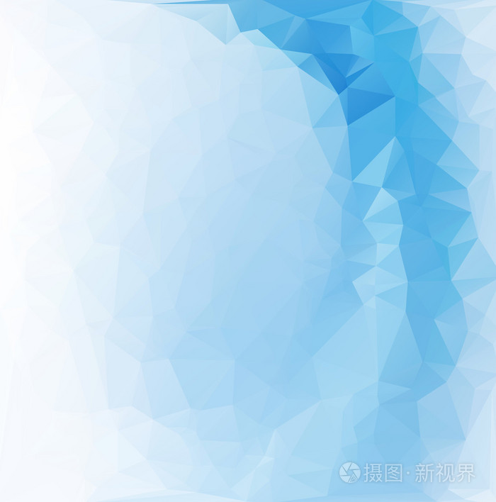 蓝白色多边形马赛克背景,矢量插画,创意业务设计模板