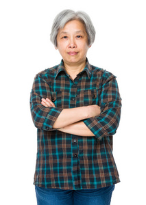亚洲成熟的女人，穿花格子衬衫