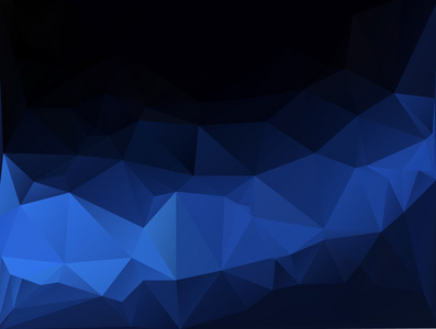 蓝黑色多边形马赛克背景，矢量插画，创意业务设计模板