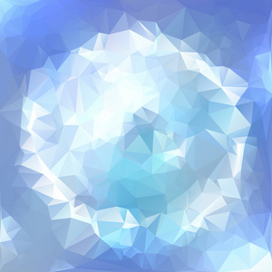 蓝白色多边形马赛克背景，矢量插画，创意业务设计模板