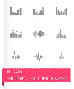 矢量音乐声波图标集