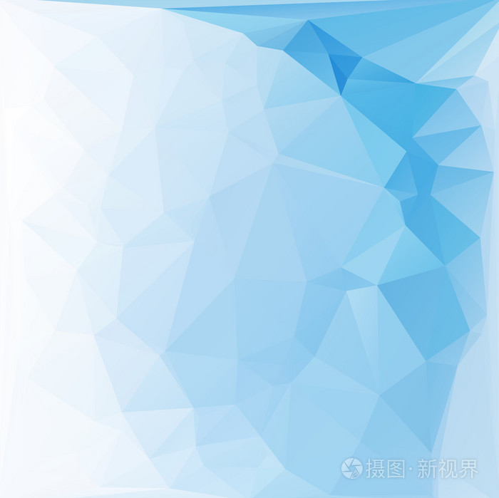 蓝白色多边形马赛克背景,矢量插画,创意业务设计模板