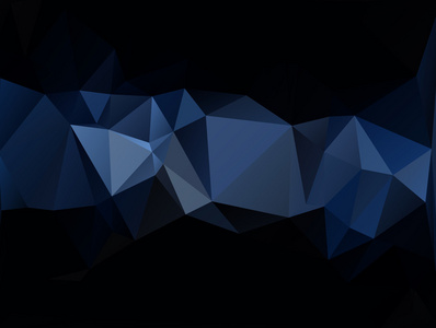 蓝黑色多边形马赛克背景,矢量插画,创意业务设计模板照片