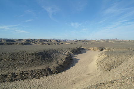 埃及沙漠和蓝蓝的天空