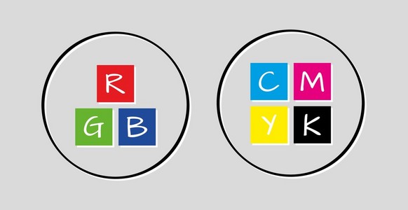 Rgb 和 cmyk 图标