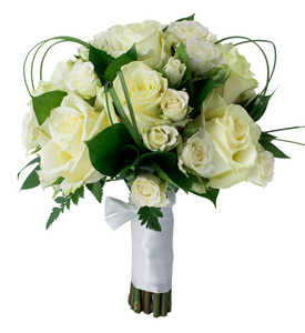 新娘花束白玫瑰