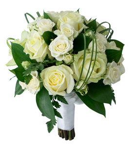 新娘花束白玫瑰