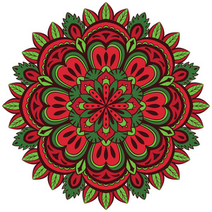 颜色对称曼荼罗图片
