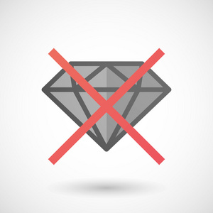不允许带一颗钻石的图标