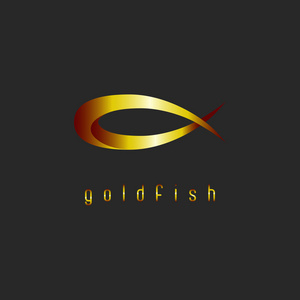 金鱼抽象徽标