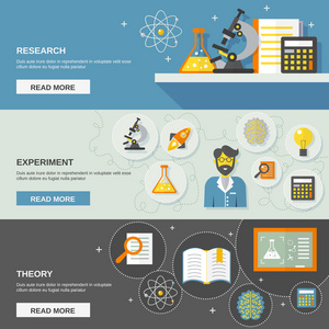 科学和研究的横幅