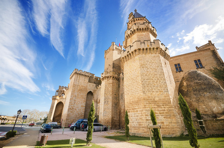 著名的澳力特城堡，西班牙纳瓦拉的美丽的景色