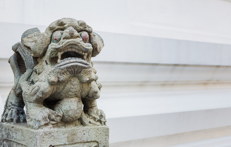 中国监护人狮子雕像