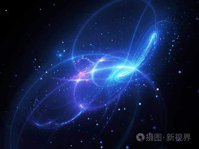 粒子在深空间魔法蓝色发光曲线