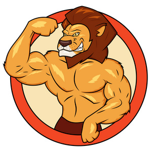构成的狮子构成肌肉的狮子照片