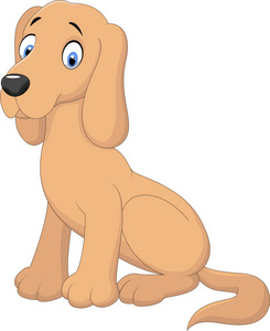 坐狗卡通图片-坐狗卡通素材-坐狗卡通插画-摄图新视界