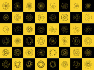 矢量现代的黑色和黄色的几何形状