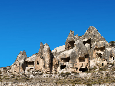 在 capadocia 的岩石群