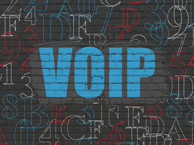 web 开发的概念 在背景墙上的 voip