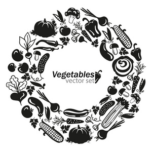 各种蔬菜剪影