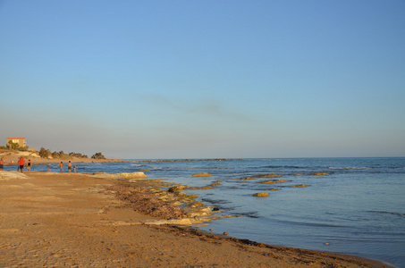 在 Scala dei Turchi 西西里岛阿格里真托附近的海滩