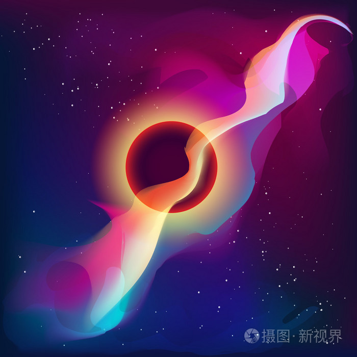 空间星云和月食 》插画-正版商用图片1ixuj3-摄图新视界