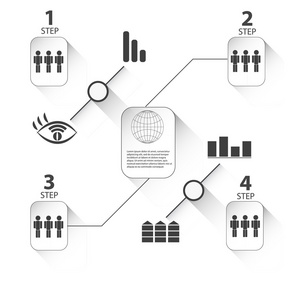 为您的网站或信息图表纸横幅设计模板。矢量